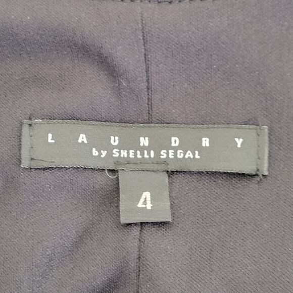 Laundry by Shelli Segal Womens Size 4 Black Gown Long Dress Formal Bling Sparkle - Picture 8 of 13